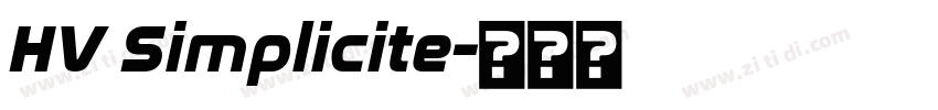 HV Simplicite字体转换 HV Simplicite字体转换